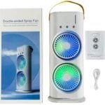 Dropiffy 4000mAh Double Ended Spray Fan, Dual Air Fan Rotating With Remote Control